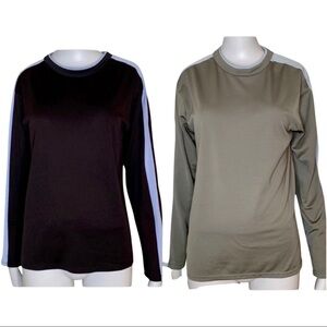HIND Set of 2 Vintage Athletic Tops Long Sleeve Running Workout Size Medium